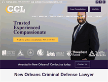 Tablet Screenshot of crescentcitylawfirm.com